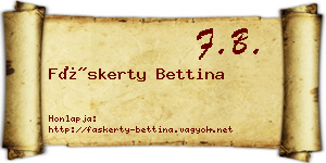 Fáskerty Bettina névjegykártya