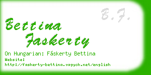 bettina faskerty business card
