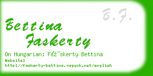 bettina faskerty business card